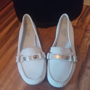 Coach White Slip on Shoes